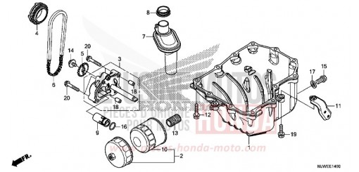 OIL PAN/OIL PUMP CBR500RAG de 2016